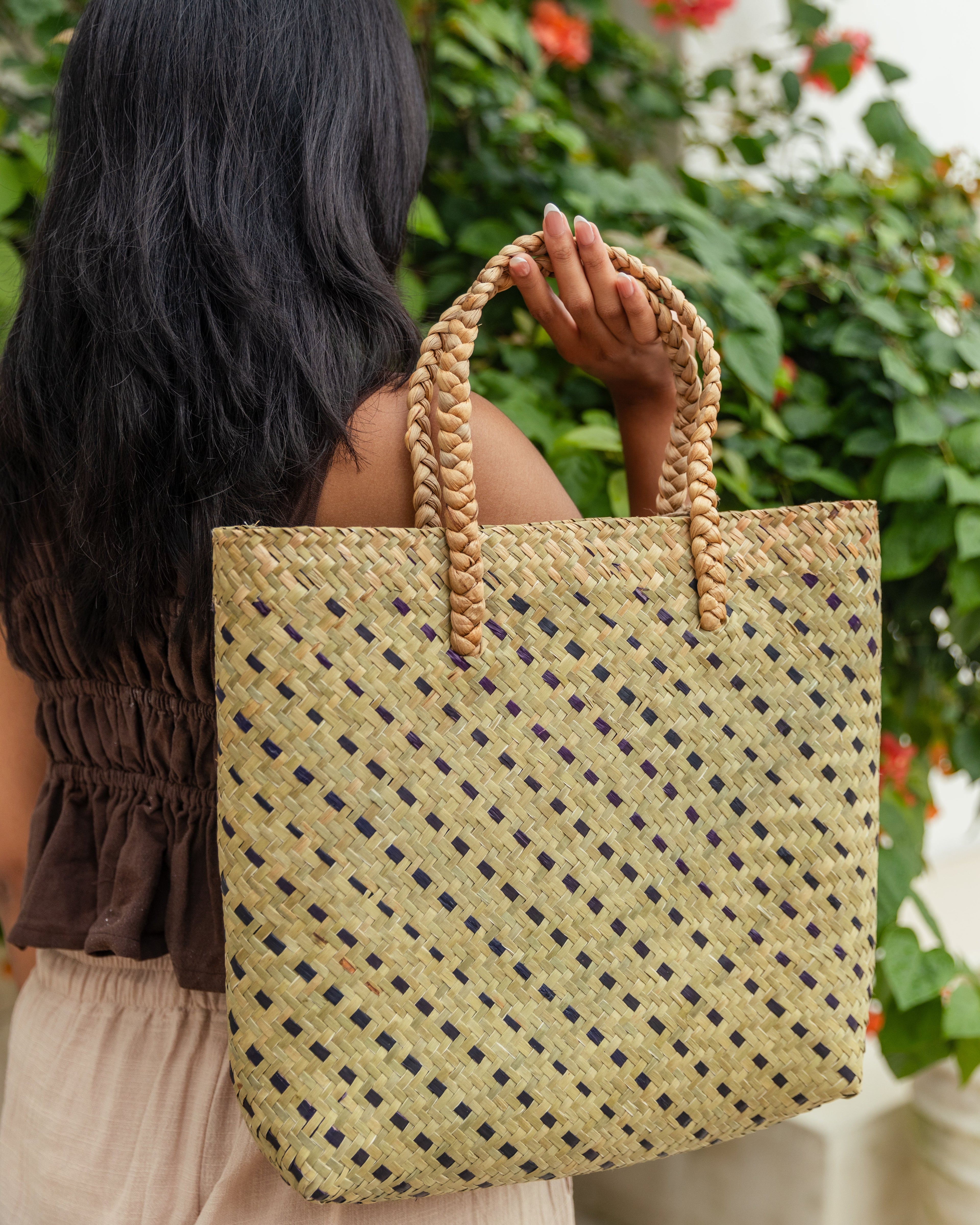 Cove Rattan Beach Tote Bag