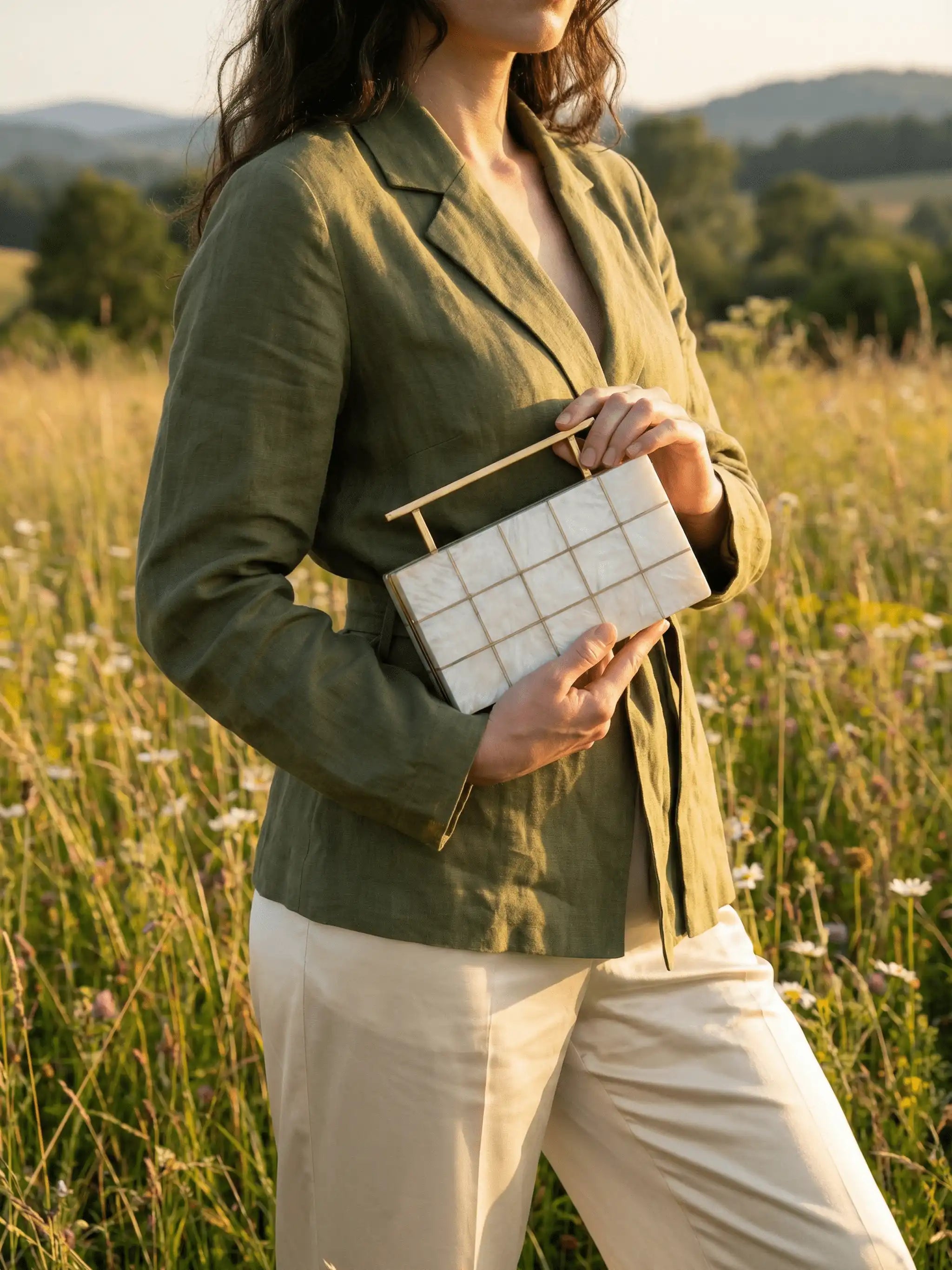 Pearl Crystalline Clutch