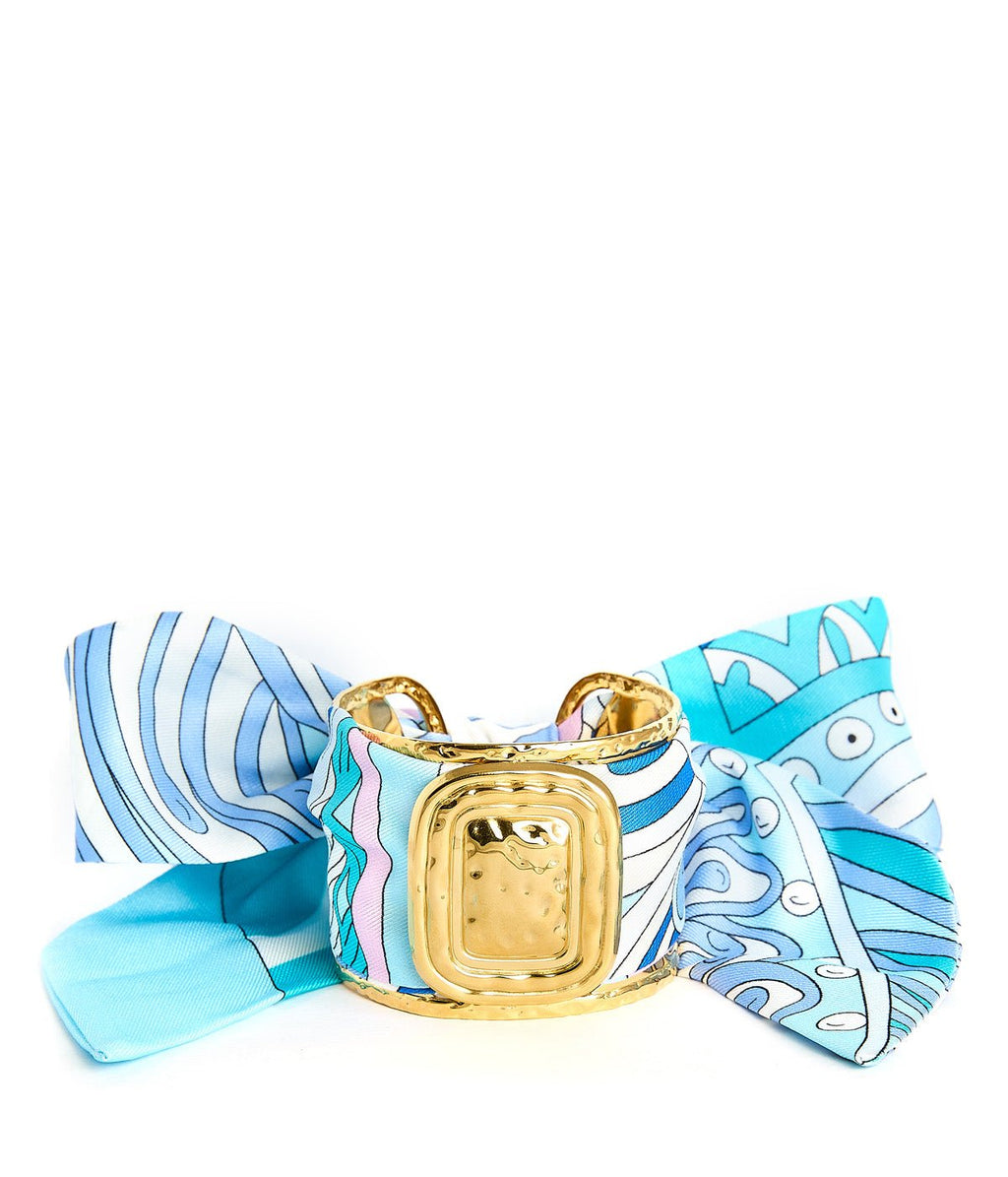 Wide Gold Scarf Cuff - Evie