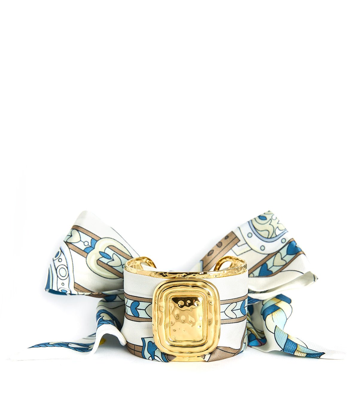 Wide Gold Scarf Cuff - Evie