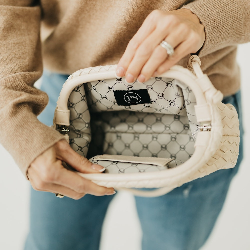 Woven Frame Crossbody Bag