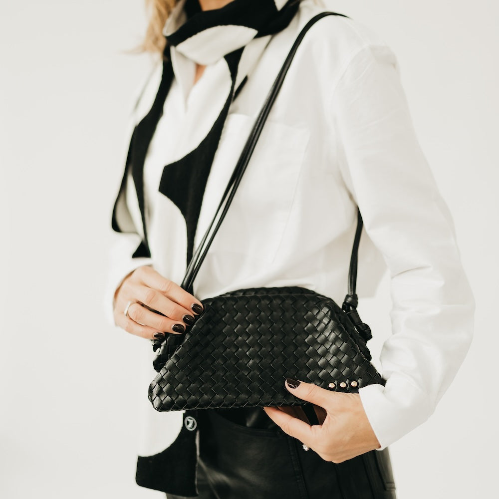 Woven Frame Crossbody Bag