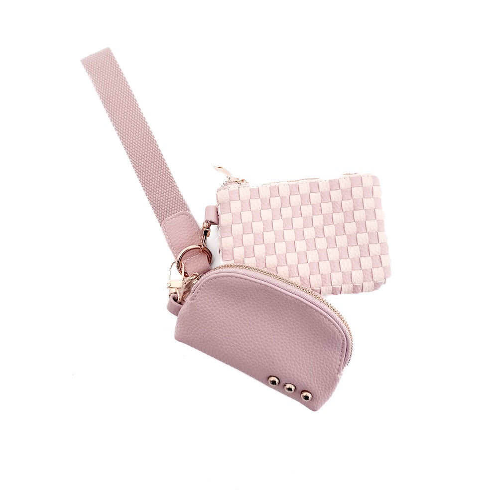 Wonderlust Woven Dual Pouch Wristlet - NEW COLOR!